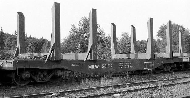 Old photo of Milwaukee Railroad log bunks